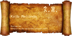 Kolb Melinda névjegykártya