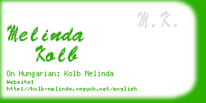 melinda kolb business card